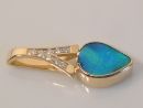 Opal Pendant with Diamonds